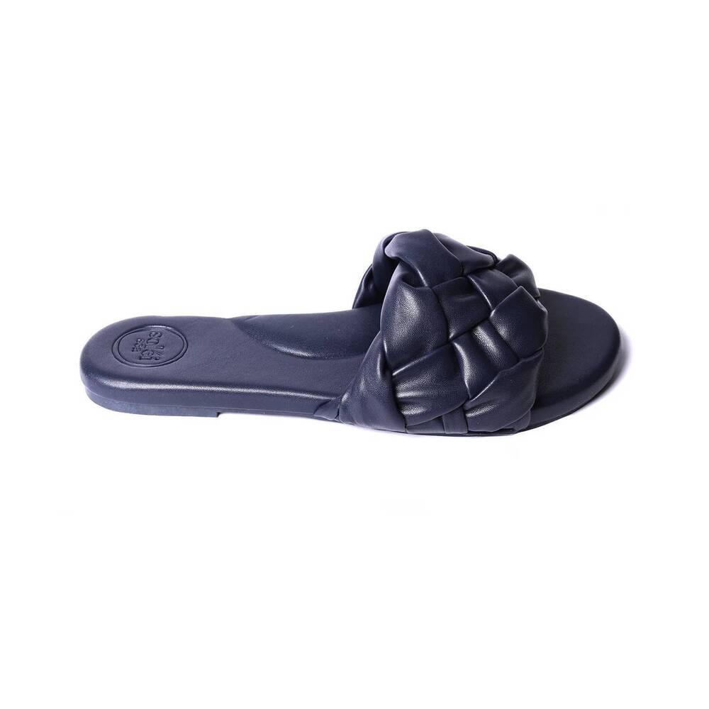 NEW SOLEI SEA women's venetta woven slide in navy